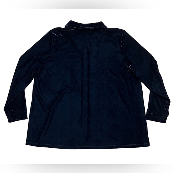 The Vermont County Store Wm’s Black Velvet Button Down Shirt Sz L - Picture 2 of 10